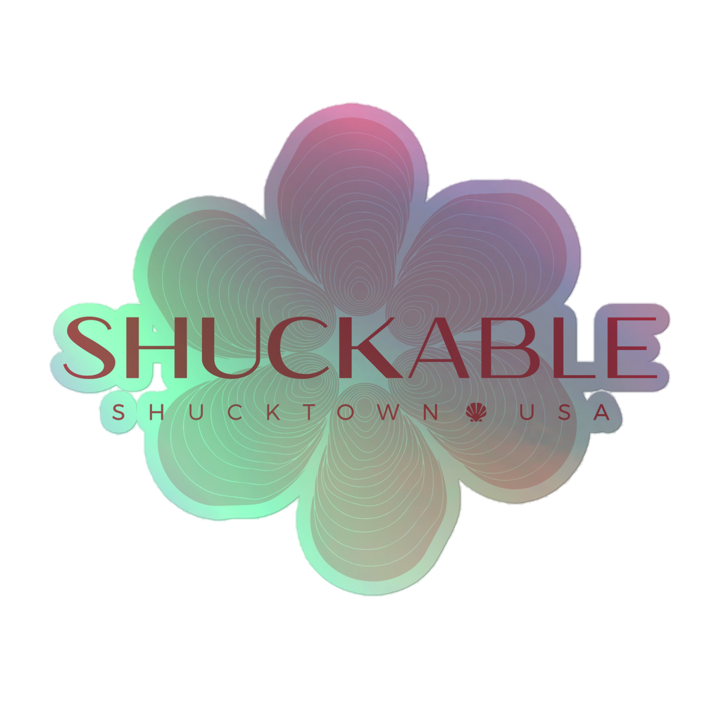 Shuckable Flower Power Holographic Vinyl Sticker