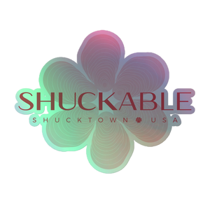 Shuckable Flower Power Holographic Vinyl Sticker