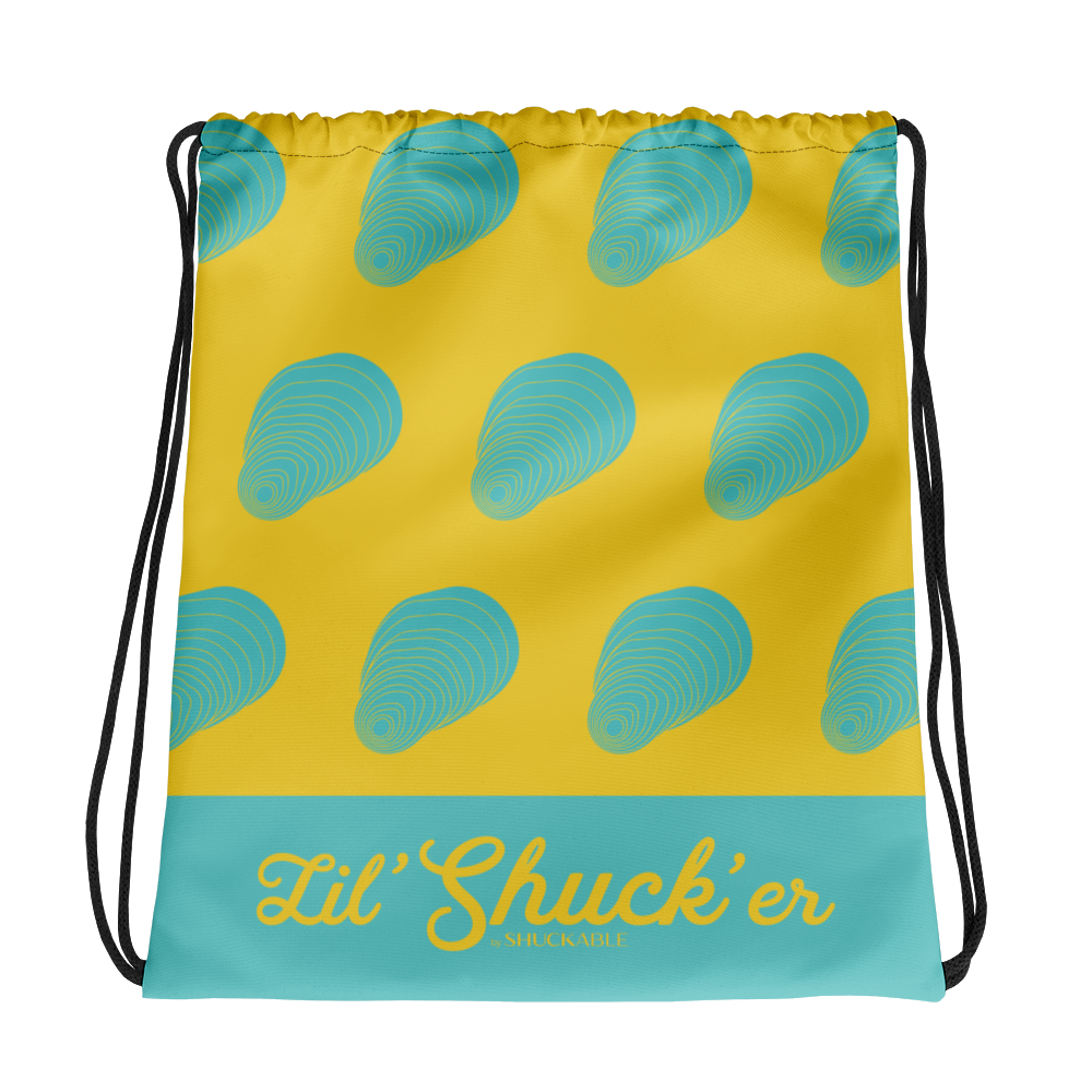 Lil' Shuck'er Oyster Shell Drawstring bag