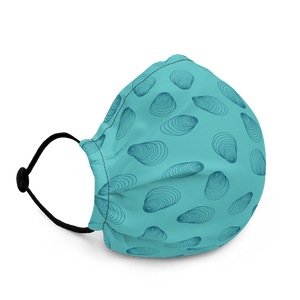 Teal Oyster Pattern Premium face mask