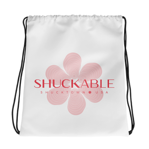 Shuckable Flowers Drawstring bag