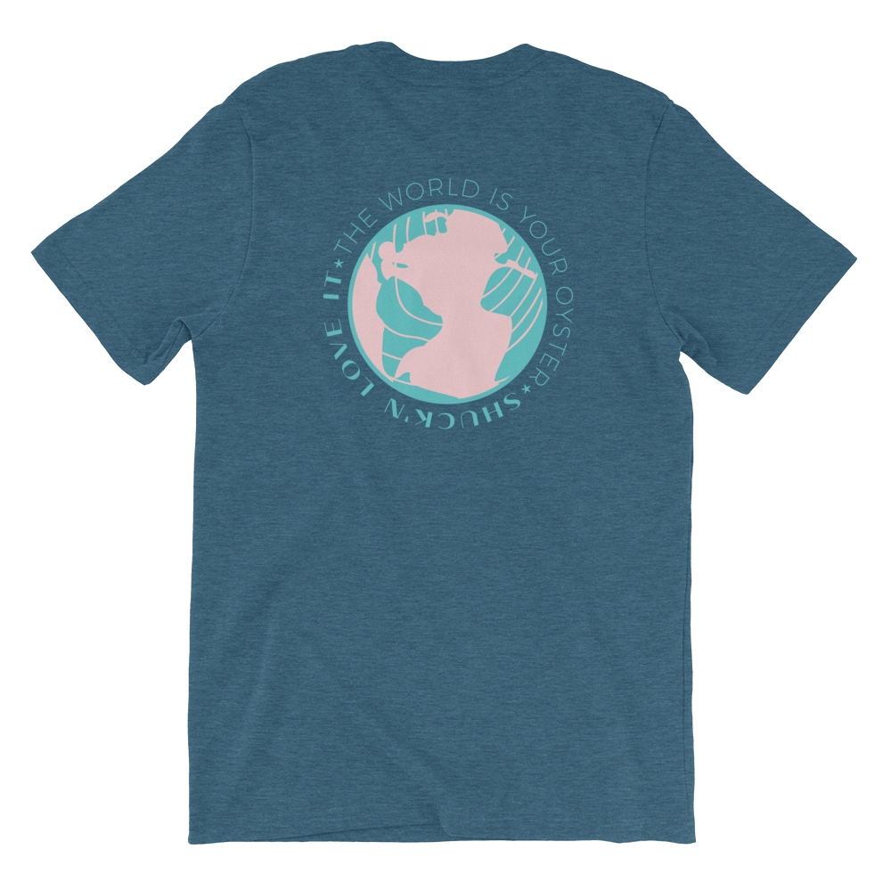 The World is Your Oyster Shuckable Short-Sleeve Unisex Tee Shirt