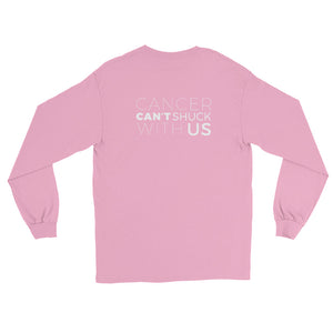 CANCER CAN'T SHUCK WITH US AMERICAN CANCER SOCIETY LONG SLEEVEBLUE