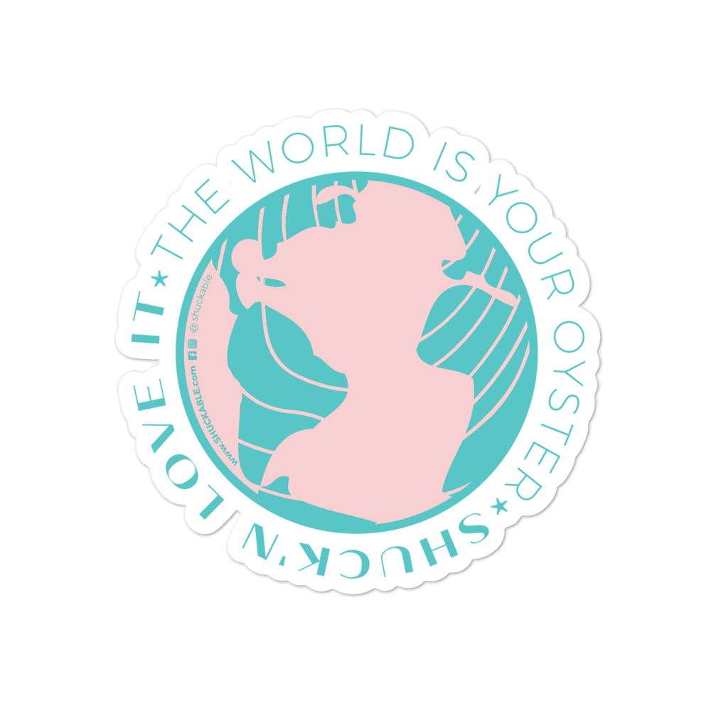 The World is Your Oyster Sticker PINK